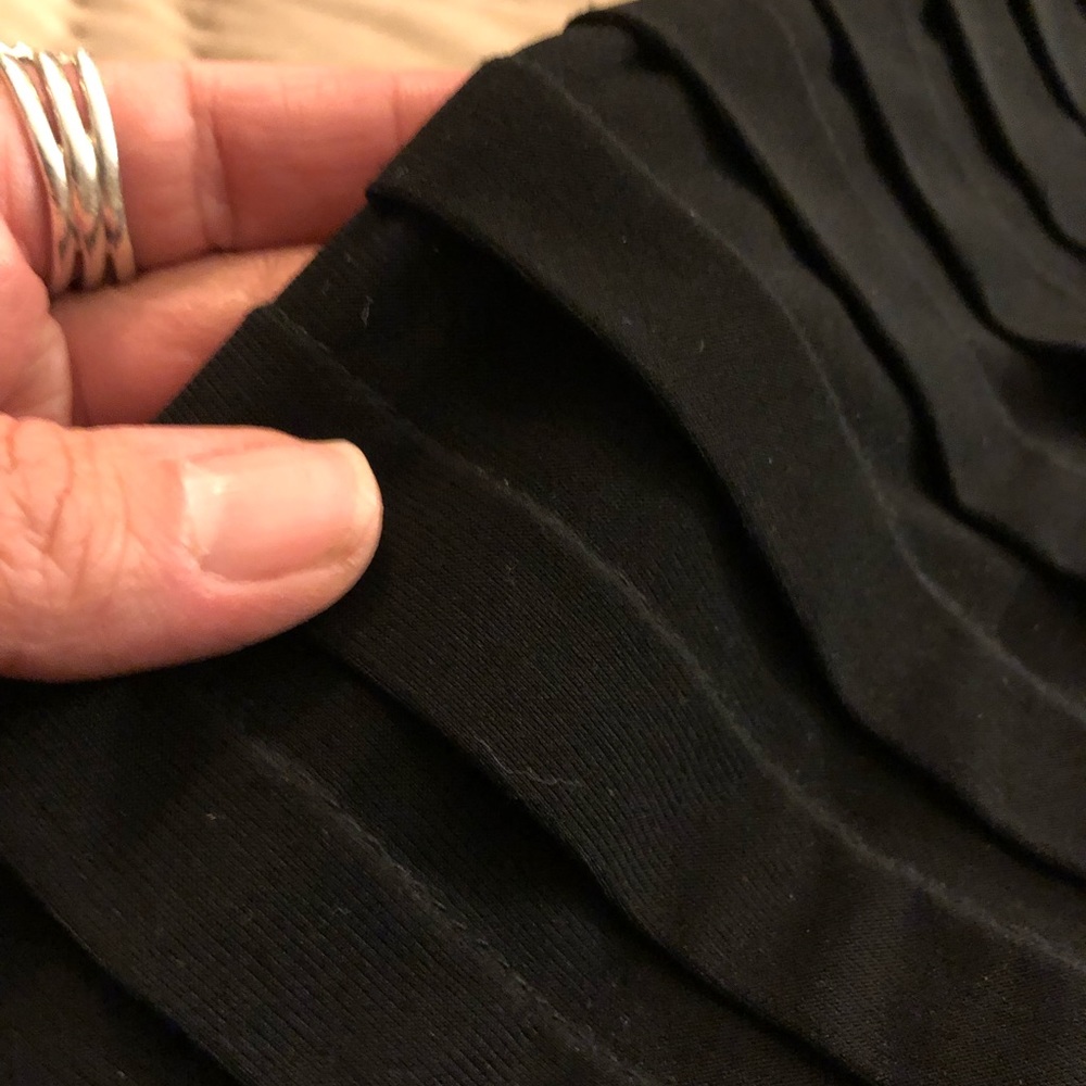 LBD Adrianna Papelli lace bodice tired cocktail dress Sz 12 Sofia Loren - Picture 5 of 10
